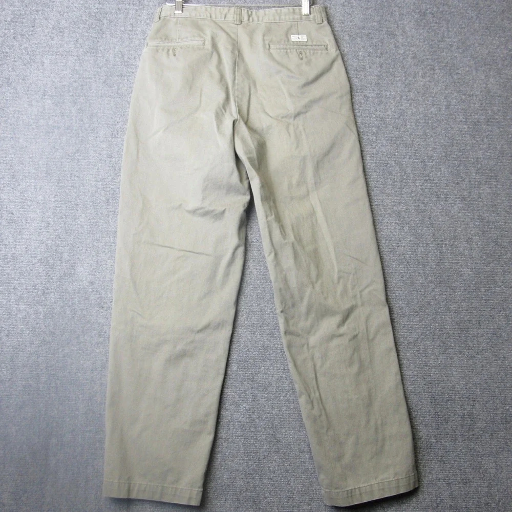 Polo Ralph Lauren Pleated Chino Pants Mens 32x30 Gray Khaki Classic Casual VTG